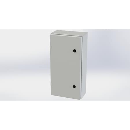 Saginaw Control & Engineering 1/4 Turn Latch Electrical Enclosures, 24 in H, 6 in D, 12 in W, NEMA 3R, 4, 12, 13, Carbon Steel SCE-24EL1206LPLG